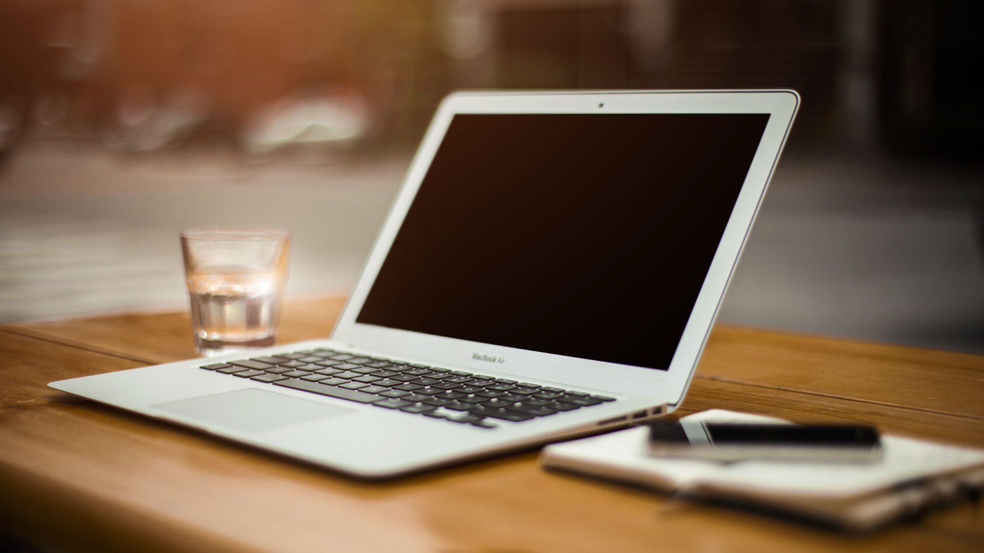 Slide - Laptop on desk